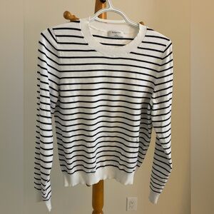Babaton Black and Black Striped Knit Top